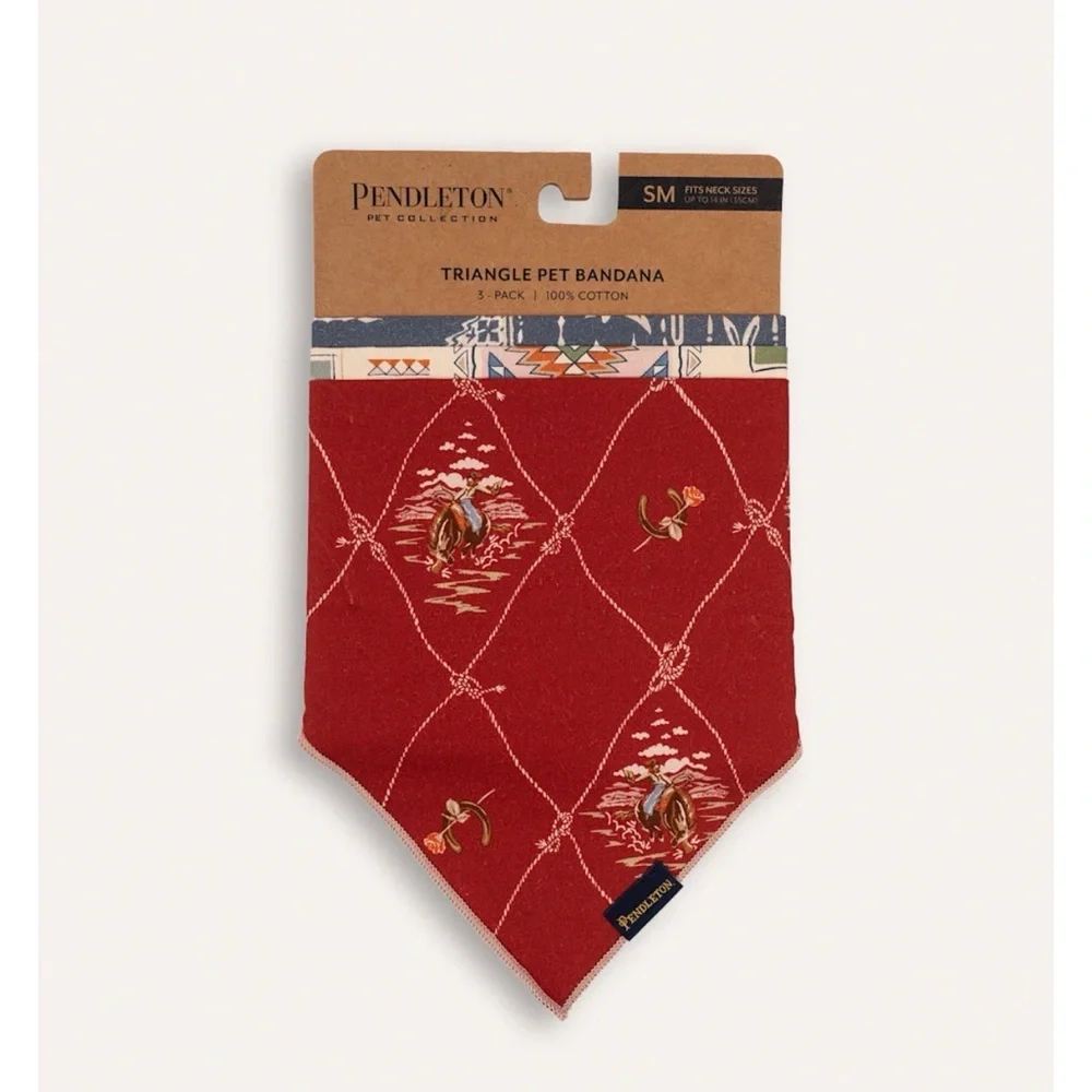 Pendleton | Pet Bandana 3 pack | Vintage West | small - fits up to 13” neck